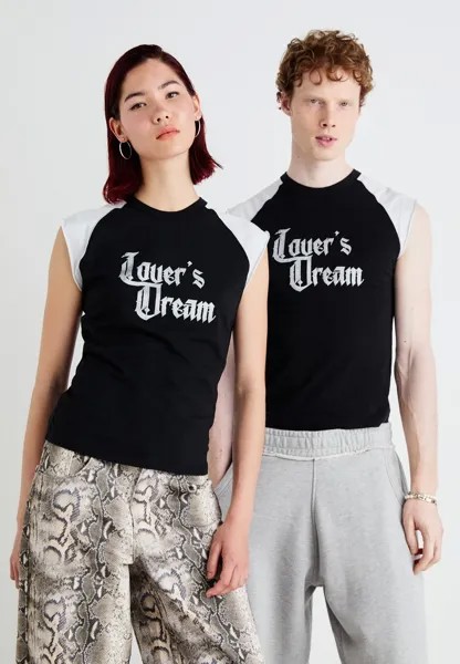Футболки с принтом LOVERS DREAM RAGLAN TANK UNISEX Jaded London, черный