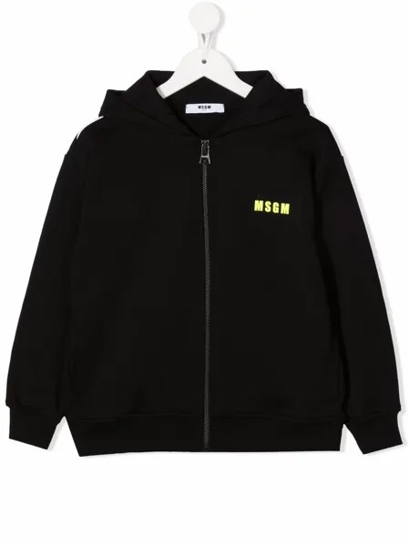 MSGM худи на молнии с логотипом