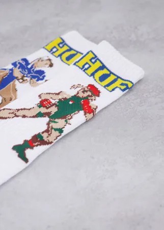 Белые носки с принтом в виде Чунь Ли и Кэмми HUF x Street Fighter II-Белый