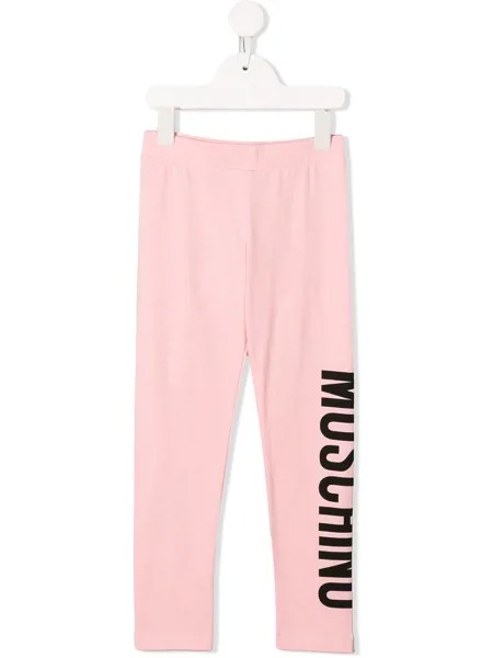 Moschino Kids легинсы с логотипом