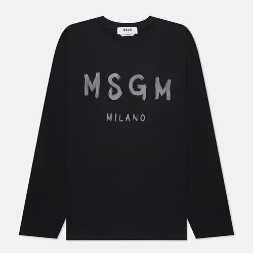Лонгслив MSGM, хлопок, размер L, черный