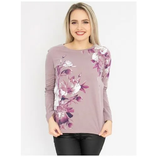Лонгслив Style Margo, хлопок, размер 44, коричневый