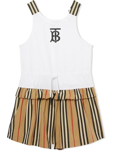 Burberry Kids комбинезон в полоску Icon Stripe