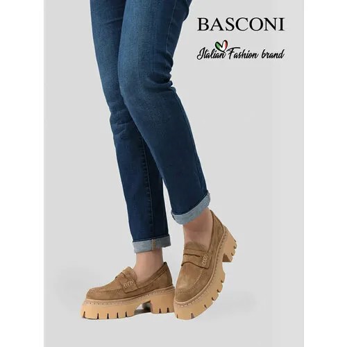 Лоферы BASCONI, размер 38, коричневый