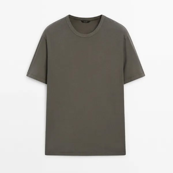 Футболка Massimo Dutti Faded Short Sleeve, серый