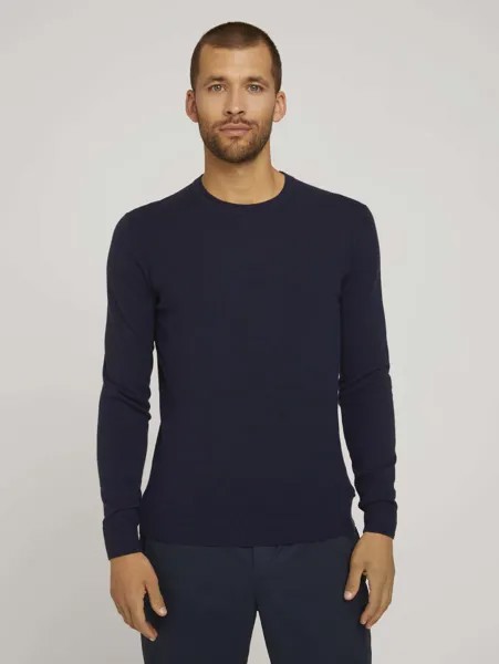 Джемпер мужской TOM TAILOR 1026507 синий XXL
