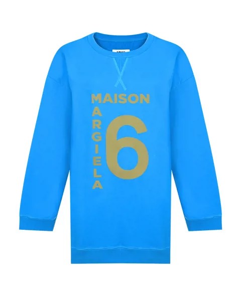 Синий свитшот с лого MM6 Maison Margiela