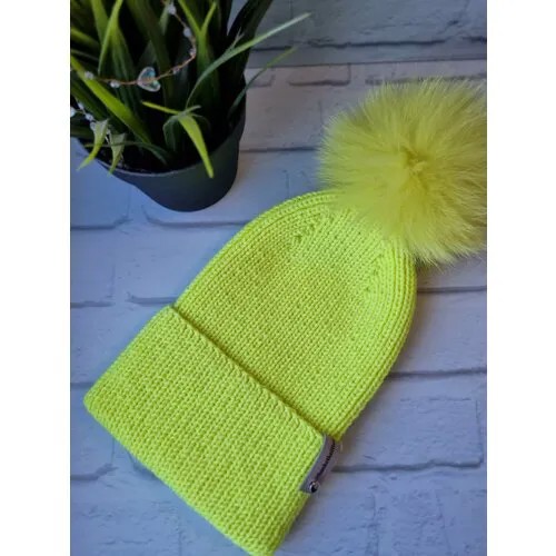 Шапка бини Basketknitted Rocket hat, размер 53-55, желтый