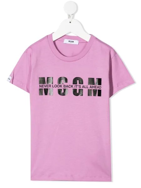 MSGM Kids футболка с логотипом