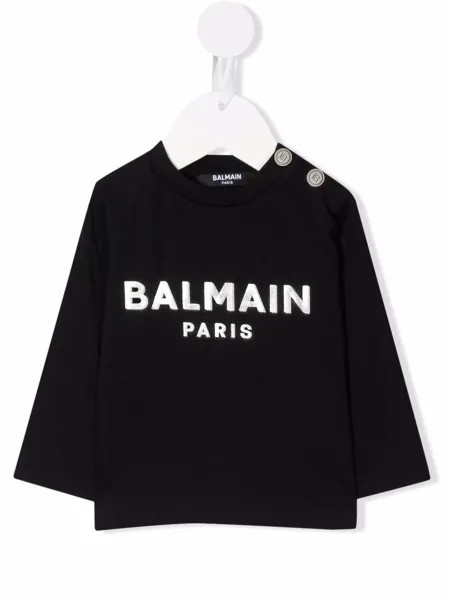 Balmain Kids футболка с логотипом