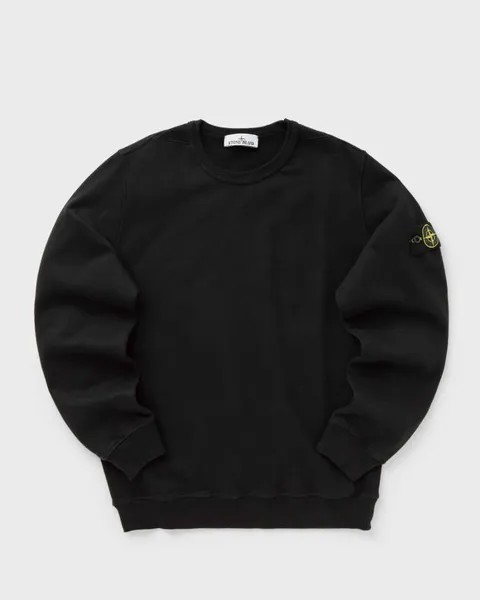 Свитер Stone Island Brushed Organic Cotton Fleece Crewneck, черный