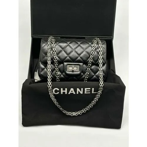 Сумка кросс-боди Chanel, фактура рельефная, термостежка, зернистая, стеганая, черный