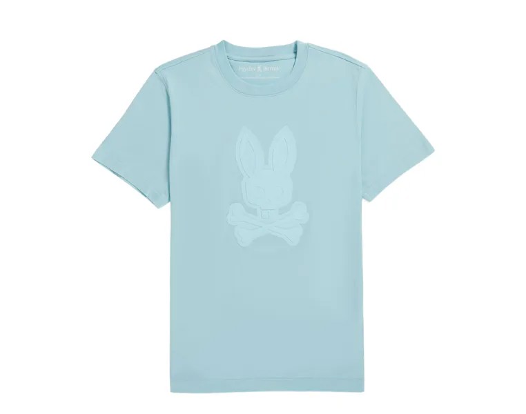 Мужская футболка Psycho Bunny Damon с рисунком Seafoam B6U900Y1PC-SEF, синий