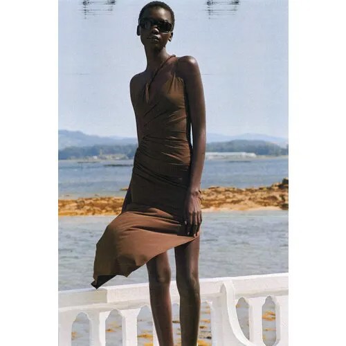 Сарафан Zara, размер L, коричневый