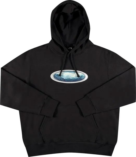Толстовка Supreme x The North Face Lenticular Mountains Hooded Sweatshirt 'Black', черный