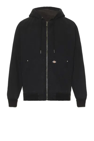 Куртка Dickies Duck Hooded Bomber, цвет Stonewashed Black