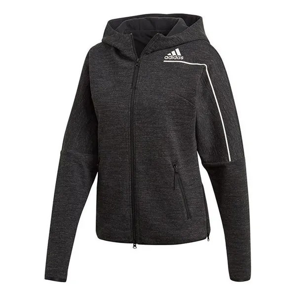 Куртка тренировочные куртка с капюшоном Adidas, черный