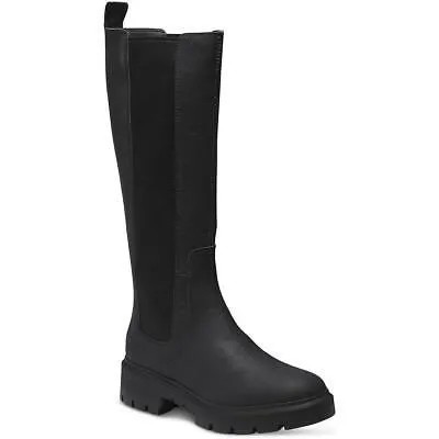 Женские черные кожаные сапоги до колена Timberland Shoes 10 Medium (B,M) BHFO 4696