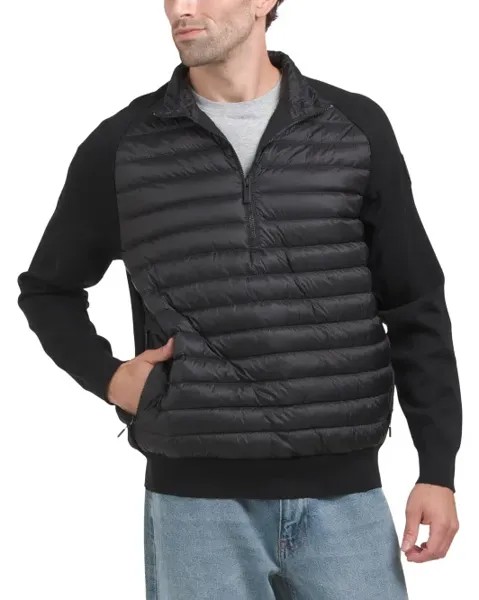 Компактный пуловер вязки Hybridge из смесовой шерсти Canada Goose, черный