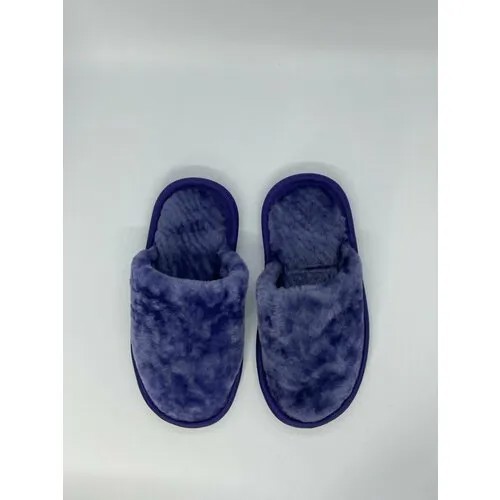 Тапочки Original Fur company, размер 35, синий