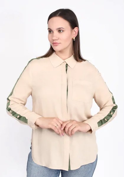 Блуза прямого силуэта с лампасами