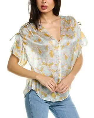 Женская шелковая блузка Vince Lotus размера Xl со сборками