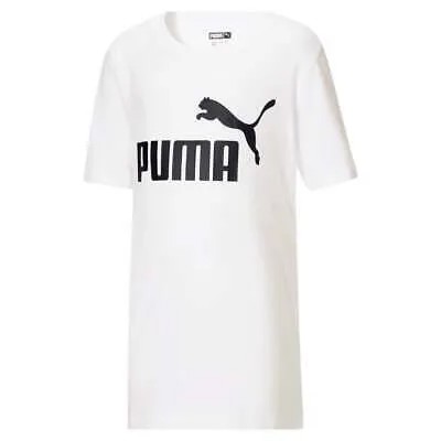 Футболка Puma Core Pack с круглым вырезом и короткими рукавами с графическим принтом для мальчиков, белая, повседневная
