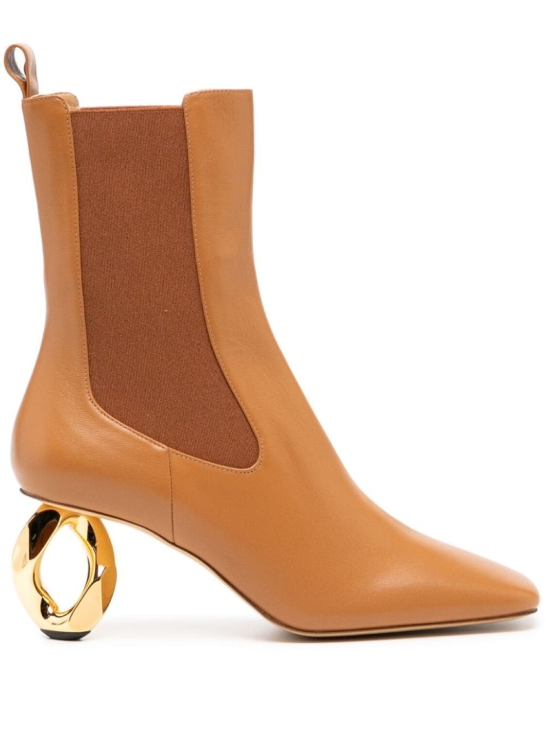 JW Anderson ботильоны на скульптурном каблуке, коричневый