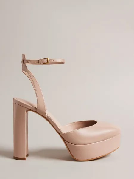 Босоножки на каблуке с ремешком на щиколотке Prenna Ted Baker, розовый нюд