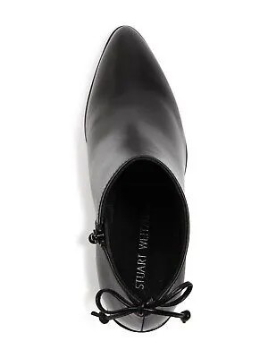 STUART WEITZMAN Женские кожаные ботильоны Black Tie At Back на высоком блочном каблуке 6 M