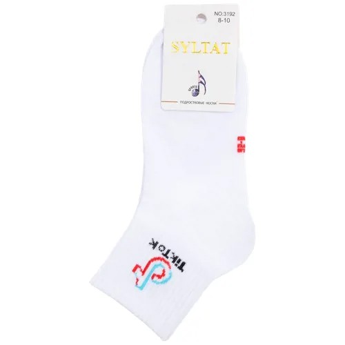 Носки детские TikTok, цвет белый, размер 24 (12-14 лет)