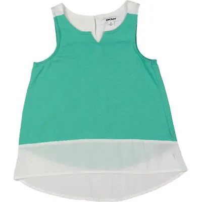 DKNY Зеленая рубашка без рукавов для девочек Play Tank S BHFO 4603