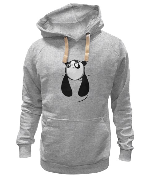 Худи Printio Панда (panda) серое 3XL