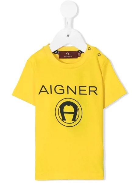 Aigner Kids футболка с логотипом