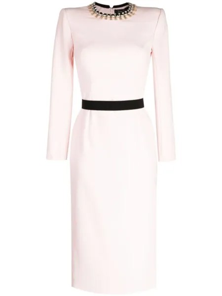 Jenny Packham платье миди Thetis с кристаллами, розовый