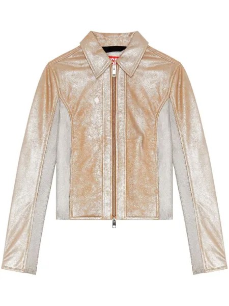 Diesel куртка L-Tafy-Silver с эффектом металлик, нейтральный цвет