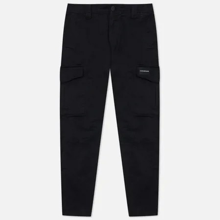 Мужские брюки Calvin Klein Jeans Skinny Washed Cargo, цвет чёрный, размер 32/32