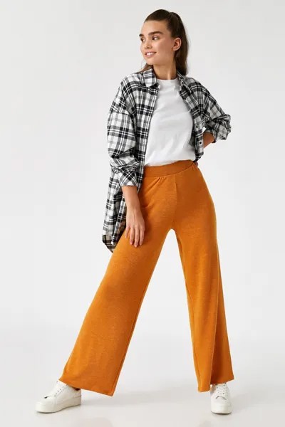 Женские джинсы горчичного цвета 2KAK43752EK Koton, оранжевый