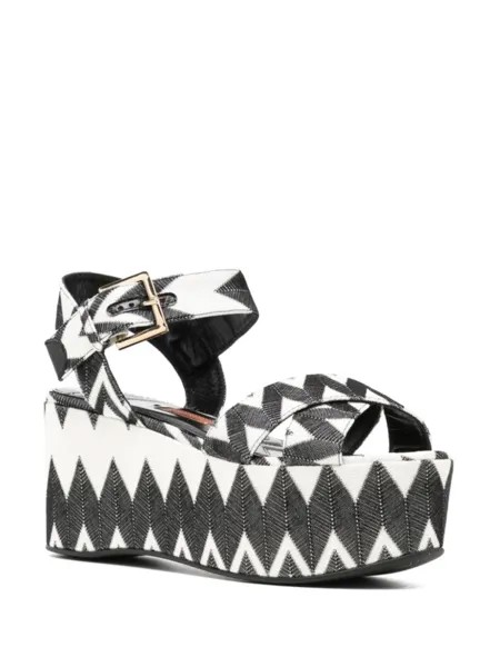 Missoni босоножки Wave 80 с люрексом, черный