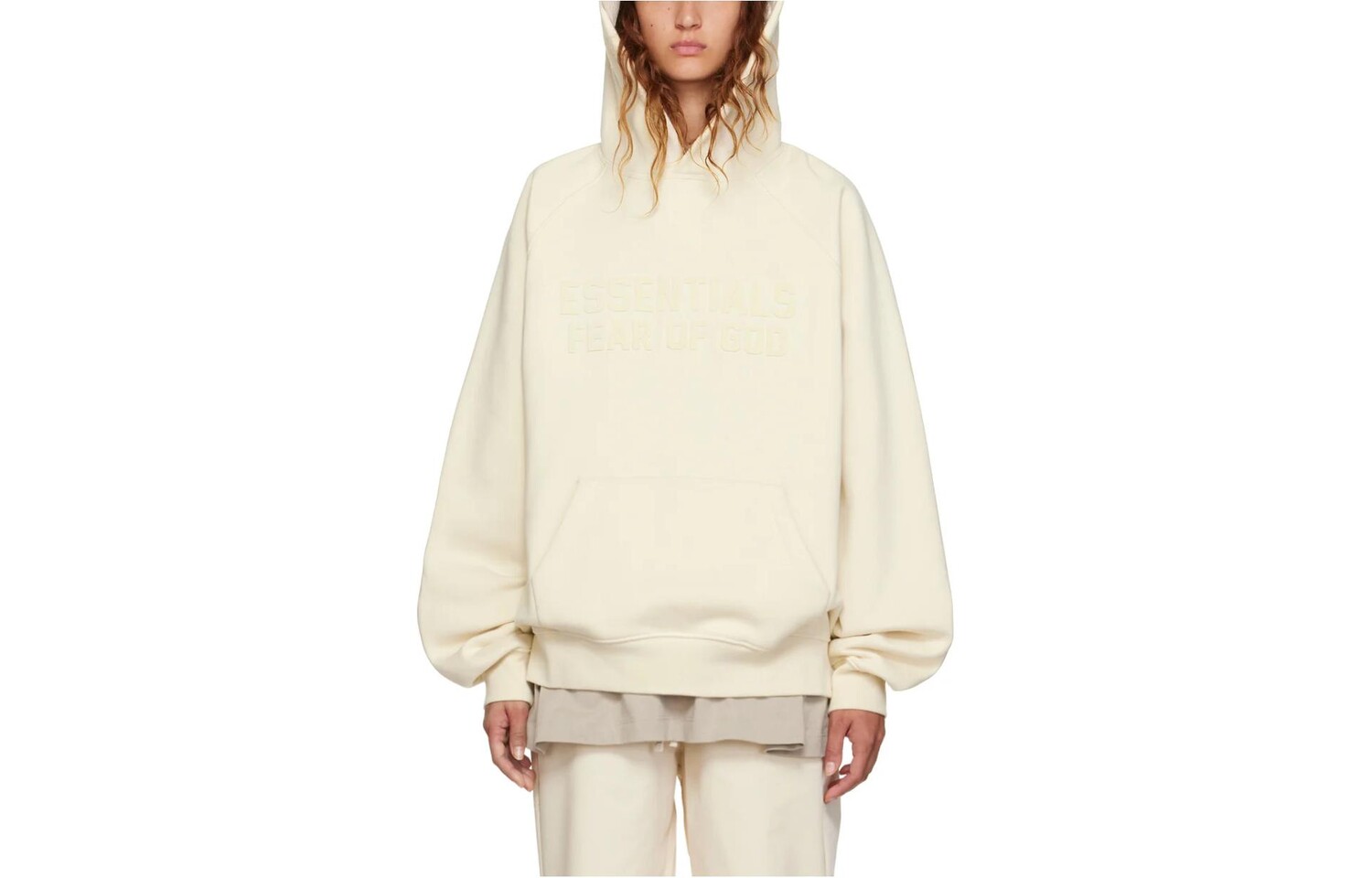 Свитшот женский яичная скорлупа белый Fear Of God Essentials