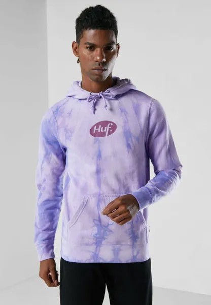 HUF Relax Tie Dye Hoodie Мужская фиолетовая спортивная одежда Спортивная повседневная верхняя одежда
