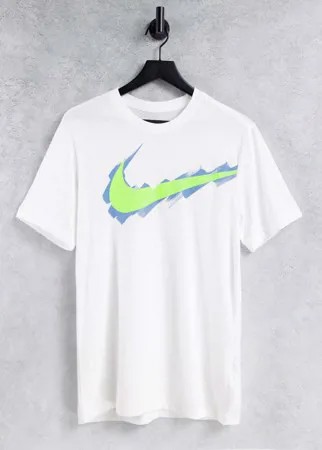 Белая футболка с логотипом Nike Training Sport Clash-Белый