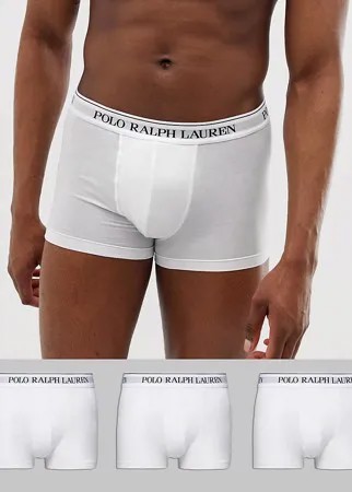 Белые боксеры-брифы Polo Ralph Lauren - Набор из 3 пар со скидкой-Белый