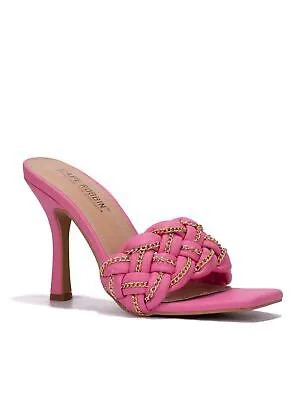 Женские розовые босоножки без шнуровки на каблуке-шпильке CAPE ROBBIN Tilio с открытым носком, 9 м