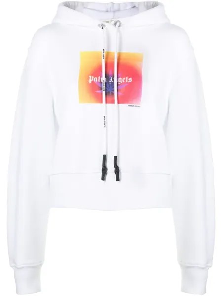 Palm Angels худи с логотипом, белый