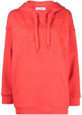 Valentino худи с кружевом
