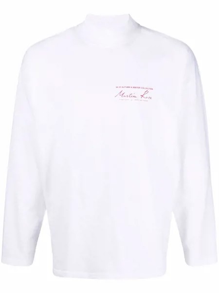Martine Rose logo-print long-sleeve top