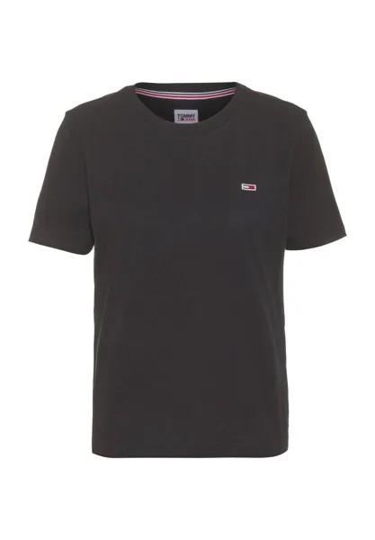 Футболка, круглый вырез, женская TOMMY Jeans, цвет Bds Black