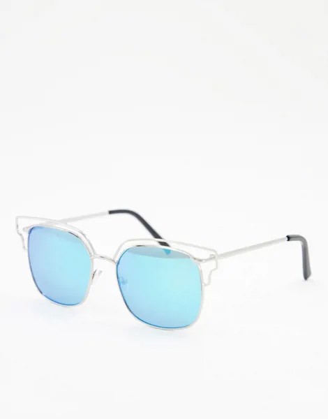 Квадратные солнцезащитные очки в стиле oversized AJ Morgan-Серебристый