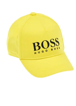 Желтая бейсболка с черным логотипом Hugo Boss детская